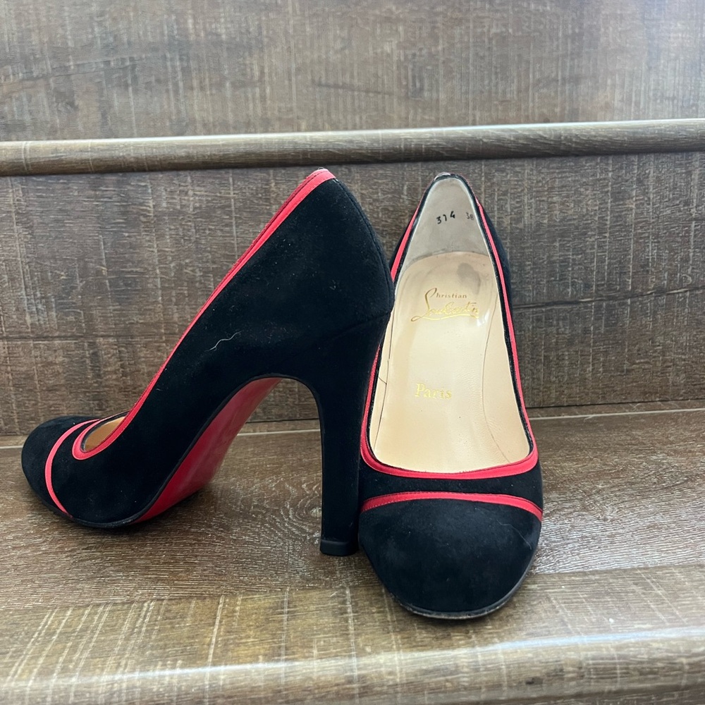 Christian Louboutin Black and Red High Heels